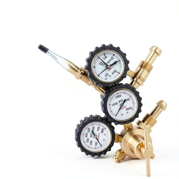 Heavy-Duty Nitrogen Regulator 0-800 PSI | Nitrogen Regulator Hvac, CGA580 Inlet, 1/4-Inch Male Flare Outlet, Brass Body, Double Gauges, Ideal for HVAC Purging and Pressure Charging-5