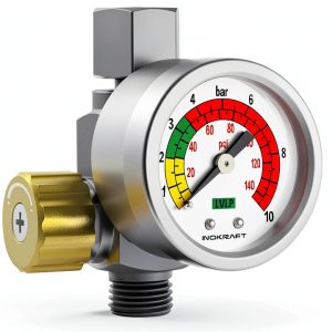 InoKraft Air Pressure Regulator 1/4" NPT, for Spray Guns, Air Compressor and Pneumatic Tools, Good Tightness, Precise, 0-140 PSI-0