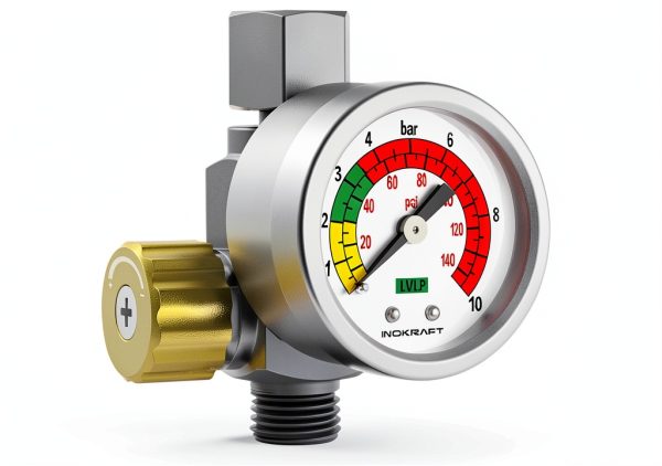 InoKraft Air Pressure Regulator 1/4" NPT, for Spray Guns, Air Compressor and Pneumatic Tools, Good Tightness, Precise, 0-140 PSI-0